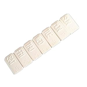 Pillendoos voor 7 dagen met dagindeling – Pillendoosje voor 1 week – Wit – Medicijndoosje met braille aanduiding – Medicijnbox met dagaanduiding