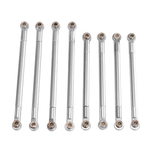 Rc Special Connecting Rod for MN128 MN86S MN86 G500 1/12 Metal Pull Rod Ball Head Link Rod Linkage RC Car Tracked Vehicles Accessories Upgrade Partsde Parts and Use(Silver)