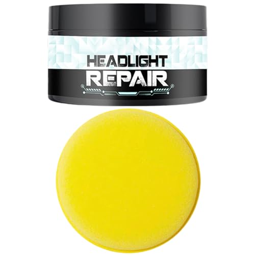 車用ヘッドライトクリーナー - 自動車用ヘッドライトポリッシュクリーム、長持ちするイエローリムーバークリーニングツール、トラック、デイリーケア、安全な運転、男性、リカバリートラック、女性用。