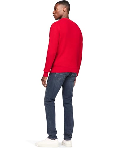 Image of Tommy Hilfiger Men's Waffle Knit Crewneck Sweater Lightweight Pullover, Also Available in Big & Tall