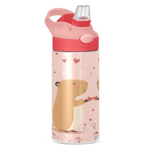 Sevdomey Linda botella de agua Capybaras para niños y niñas, de acero inoxidable,...
