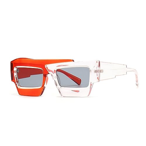 Lunettes de soleil carrées irrégulières MUTYNE double couleur rétro pour homme et femme UV40
