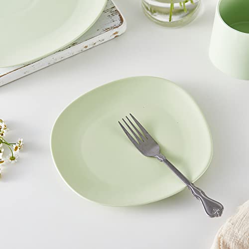 Stone Lain Delilah Salad Plate 6-Piece Dish Set, Porcelain, Lime Green #TOP3