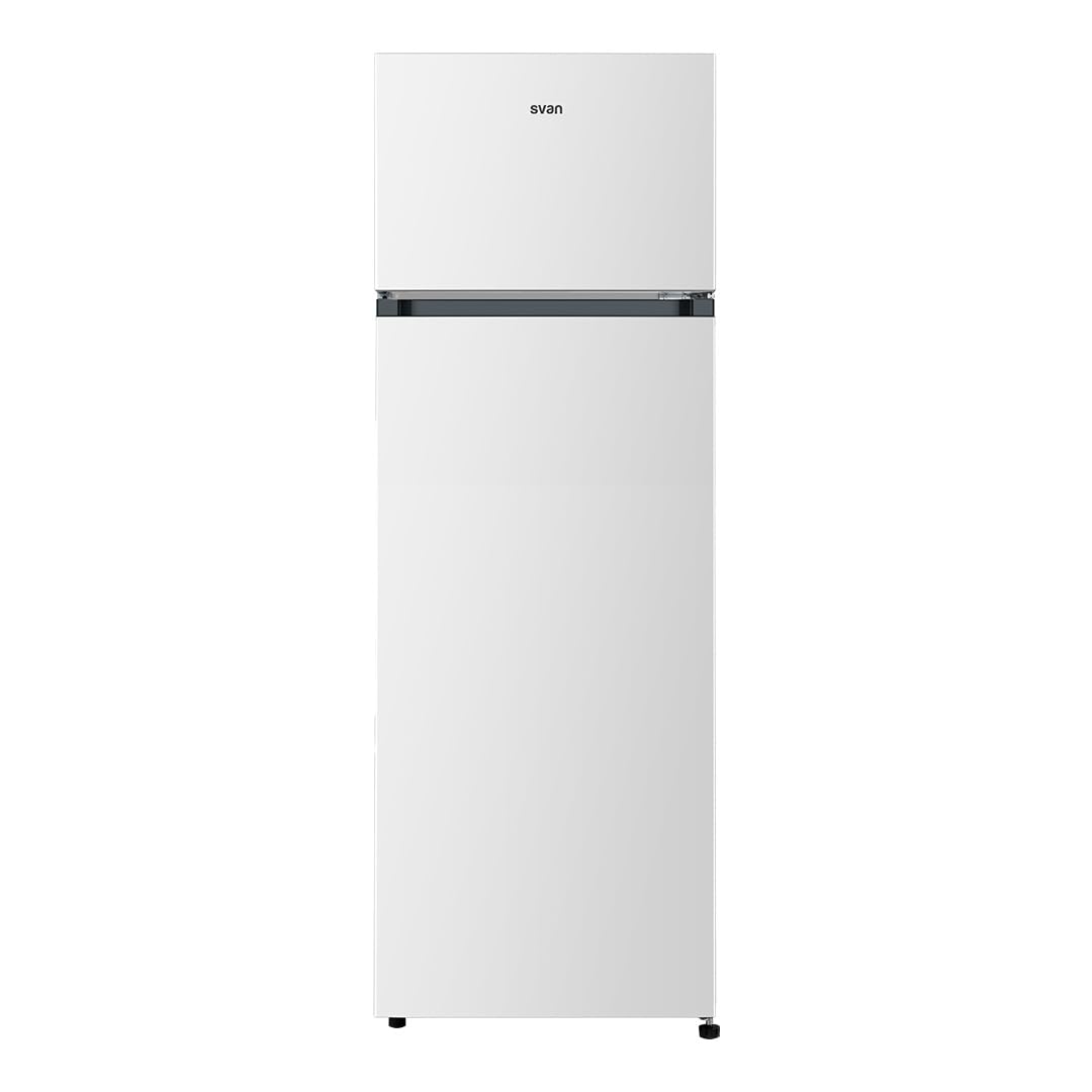 Svan Frigorífico 2 Puertas Blanco SF165501E. Capacidad 243 Litros, Puerta Reversible, Bajo Nivel Sonoro, Eficiencia Energética Clase E