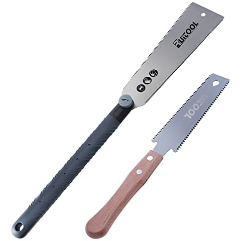 RUITOOL Japanese Hand Saw Double Edge Sided Pull Saw Ryoba SK5 Flexible Blade 10/14/17/18 TPI Flush Cut Beech Handle Wood Saw for Woodworking Tools Cover