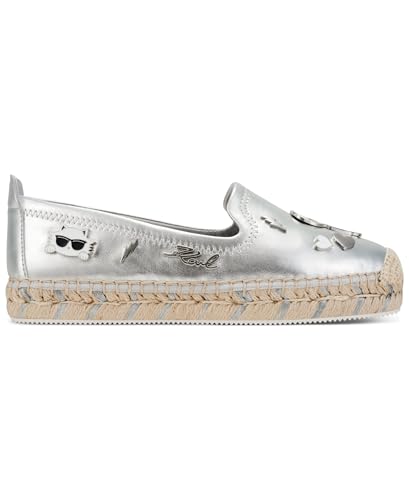 Image of Karl Lagerfeld Women's Michaela Slip on Espadrille Sandal with Pins
