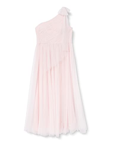 Gina Bacconi Vestido Maxi de Tul con Lazo en los Hombros para Mujer, Rosa, 38