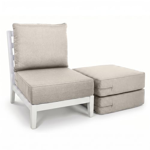 Image of Luxury Outdoor Seat Cushion Set-24 x 24 x 6 Inch Outdoor Chair Cushions Set of 3 with Water Resistant & Removable Cover Outdoor Cushions for Patio Furniture Chair Sofa Couch