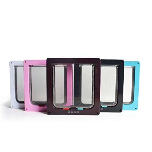 HNTKSM Huisdier deur, kattenklep afsluitbaar hond kat deur beveiligingsklep poort huisdier benodigdheden dier kat kooi deur huisdieren producten maat XL (kleur: wit, maat: X-Larege) - Image 6