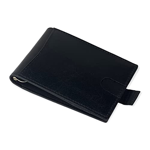 Running Horse RFID Blocking Money Clip Wallet For Men, Front Pocket Card holder With Quick Access Slot & Pull up Tab Card Slot Perfect Bifold wallet For Gift (Black), Medium