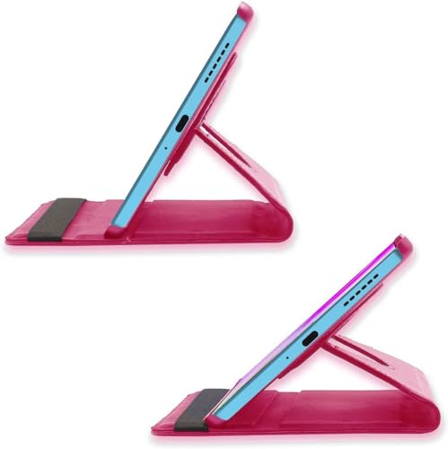 Image of Flip Cover for Realme Pad Mini 8.7 inch Tablet (Model FIT ONLY-: RMP2105 /RMP2106) 360 Degree Rotating Flip Case Cover (Pink)