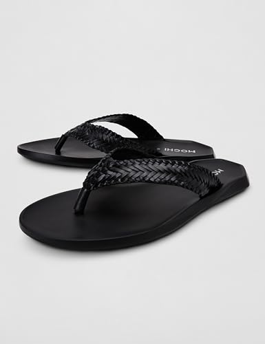 Image of Mochi Men's Faux Leather Woven Comfy Stylish Chappal