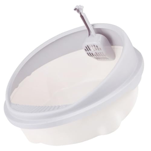 ifundom 1 Ensemble Bac à Litière Fermé pour Chat Bac à Litière Portable avec Pelle Pratique pour Intérieur et Voyage la Propreté Maison