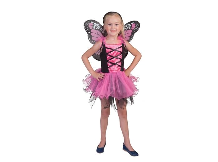 Déguisement d'elfe fée papillon rose 3pcs enfant 3-5 ans