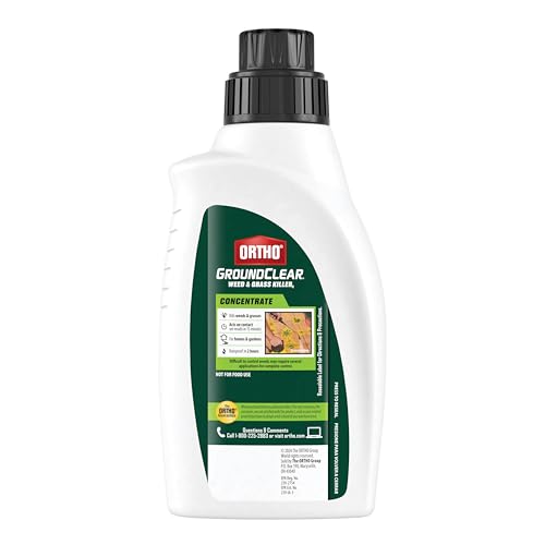 Image of Ortho GroundClear Weed and Grass Killer2 Concentrate, Kills Dandelions, Chickweed, Crabgrass, Moss and More in Patios and Landscapes, OMRI Listed, 32 fl. oz.