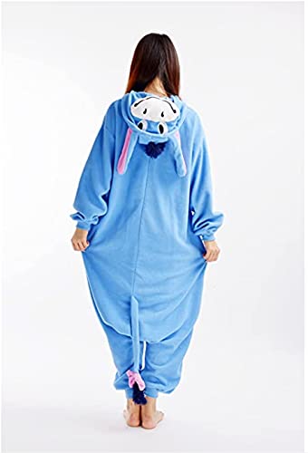 Joy Start Erwachsene Onesie Tier Pyjamas Unisex Karneval Halloween Cosplay Kostüm Nachtwäsche (Donkey, Small)