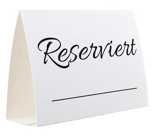 20er-Pack moderne Reserviert-Tischschilder mit Namenszeile Reserviert-Schilder für Hochzeiten weiße Reserviert-Schilder Hochzeitszubehör Tischkarten zum Reservieren von Sitzplätzen und Plätzen