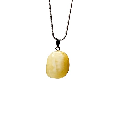 Image of Natural Energizing Crystal Tumble Pendant Handcrafted Healing Stone Jewellery for Positive Energy & Harmony