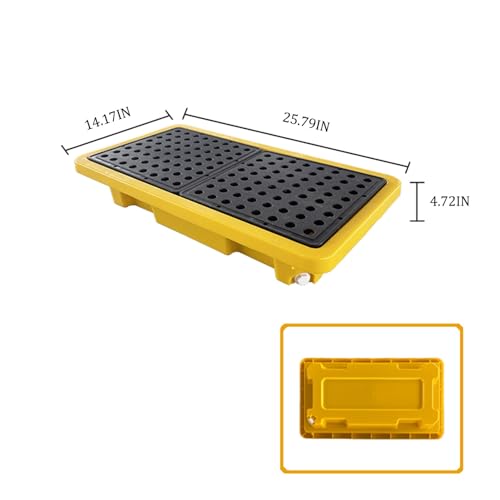 Bandeja industrial para derrames modular de 65,5 cm con desagüe 8