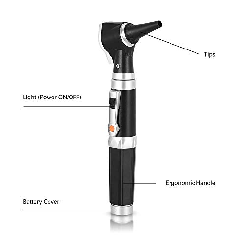 Image of STEPWELL LED Otoscope (White Light) Pocket Scope, with Battery Handle for Medical Professionals (Professional 2)