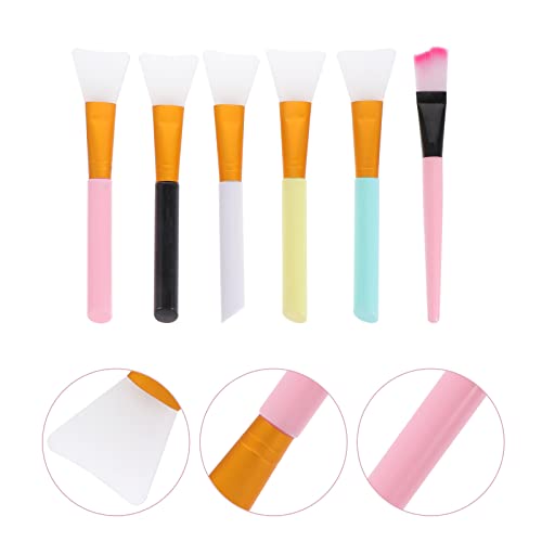 DOITOOL 6 pcs silicone face máscara escovas flexível máscara escovas de máscara aplicador ferramenta
