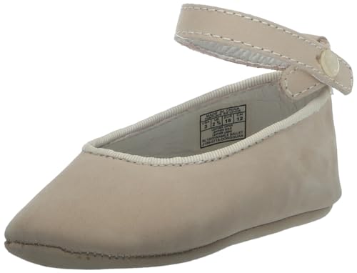 Baby AMILE Crib Shoe, Cream, 0 US Unisex Infant