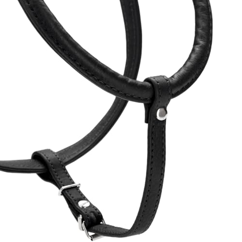 Hunter Hundegeschirr Round & Soft Canadian UP, Farbe: schwarz, weiches, geschmeidiges Leder, rundgenäht, fellschonend, nachhaltig, Made in Germany, Größe: S-M