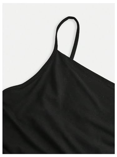 WDIRARA Girl's Cowl Neck Sleeveless Ruched Bodycon Ruffle Hem Cami Dress Party Dresses3