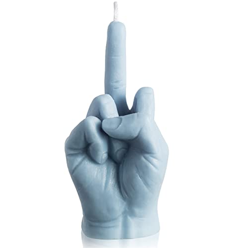 GROBRO7 Middle Finger Candle Dänischer Pastellduft Raumdekoration Kiefern Räucherstäbchen Aromatherapie Gesten Kerzen für Schreibtisch Winter Weihnachten Festival Party Housewarming Gift (Blau)