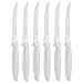 Price comparison product image Tramontina Kitchen Knives Set of 6, Serrated Fruit Tomato Cooking Knife, Vegetable Chopper Peeler, Stainless Steel, Multipurpose, Pointed Tip, White, 23498354