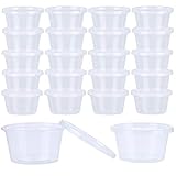 DOMIRE 4OZ Slime Containers with Lids Clear Storage Container for Slime & Foam Ball,40Pack