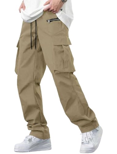 ZAFUL Men Cargo Pants Casual Workout Sweatpants Drawstring Outdoor Hiking Pants