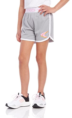 Tko Girls’ Active Shorts – 6 Pack Performance Dry Fit Running Shorts For Girls  - Kids Lightweight Athletic Shorts (7-12), Size 7/8, Assortment 4 #TOP2