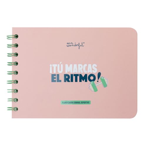 Mr. Wonderful - Planificador semanal deportivo - ¡Tú marcas el ritmo! - Planificador con organización semanal - Contiene 110 páginas