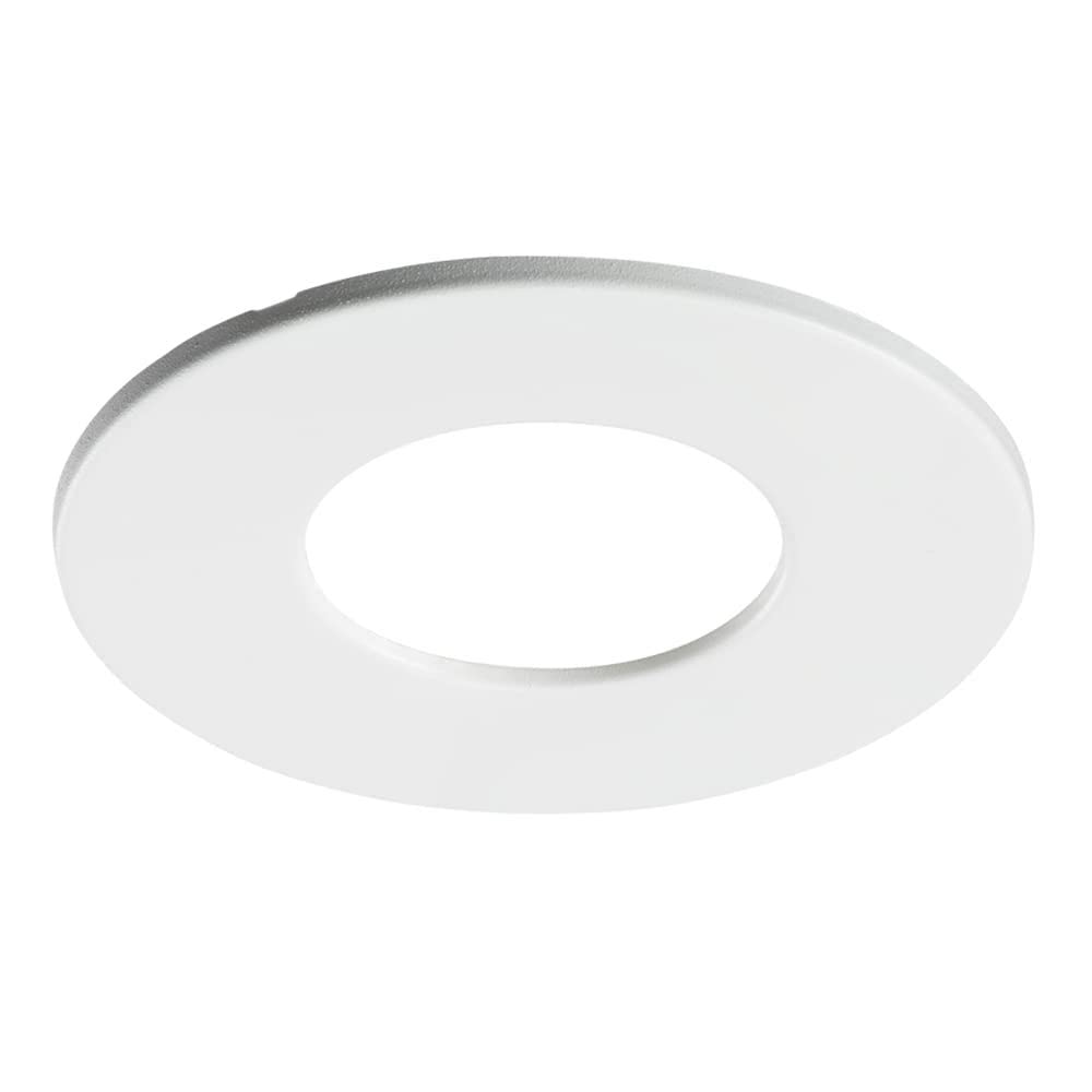 Knightsbridge White Finish Round Polycarbonate (PC) Downlight Bezel, White Shade