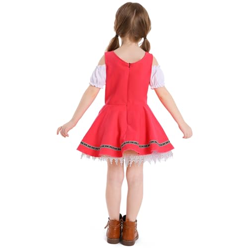 Disfraz Oktoberfest niña rosa cuadros 10-12 años miniatura 2