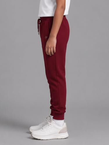 Image of KiddoPanti Boys Solid Fleece Track Pants | Cotton Poly Fleece Fabric | Ankle Length Bottom Rib | 2 Front Patch Pocket | Elastic Waist & Drawcord | Jogger Track Pants for Boys