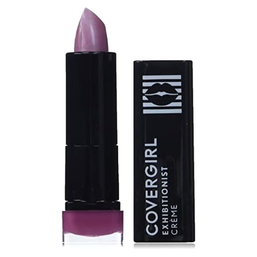 COVERGIRL Exhibitionist Lipstick Cream, Verve Violet 370, Lipstick Tube 0.123 OZ (3.5 g)