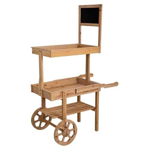 carro expositor madera 55x86x135 cm