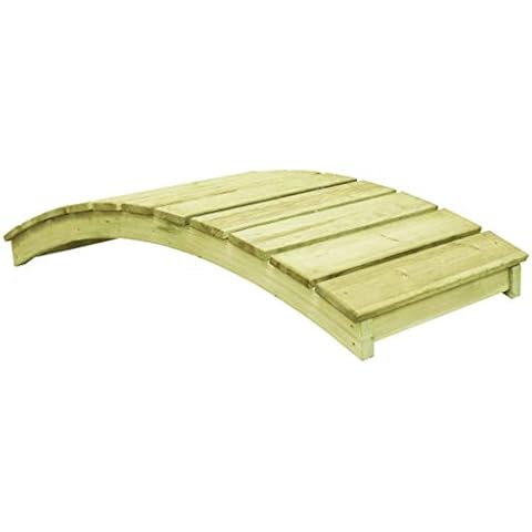 Tidyard Gartenbrücke Holzbrücke Teichbrücke Gartendeko Teich Garten Holz Deko Brück Zierbrücke Hinterhof-Brücke Deko 170 x 74 cm aus Kiefernholz Imprägniert Cover