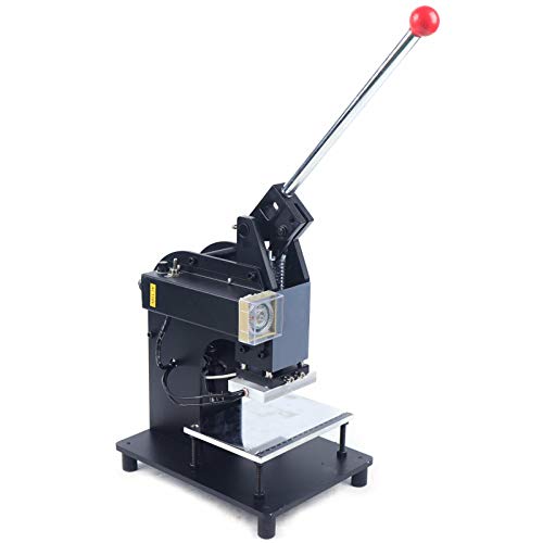 YIYIBYUS 110V Manual Hot Foil Stamping Machine10x15CM Leather Gold Embossing Logo Press,Manual Hot Foil Stamping Machine PVC Plastic Card Tipper Stamper 0-50b/min