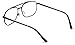 Metal Aviator Clear Len Glasses - Big Lens Spring Hinge Square Fashion Gold Gunmetal (Gunmetal)