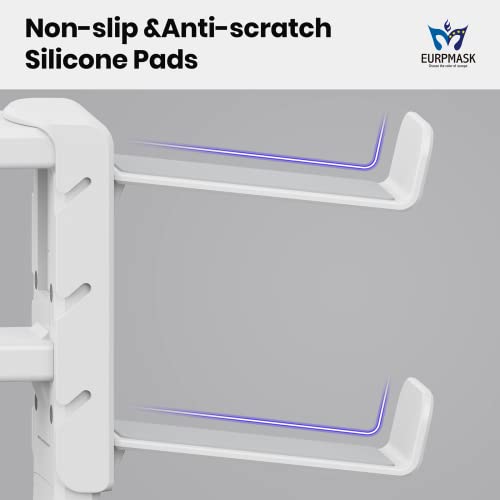 3-in-1 Headset&Controller Holder-Rotatable Gaming Accessories Headphone Holder with Clamp & Detachable Holder for Controller & Cable Organizer, PC Gaming Accessory Controller Headset Stand, White - Image 5