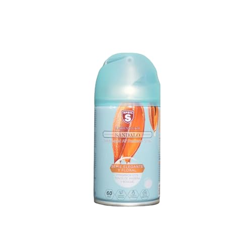 SPSIL Pro Spray Ambientador para Casa y Baño Sándalo 250ml-Fragancia Larga Duración 60 Días,Elimina Malos Olores,con Extractos Naturales,para Difusor Automático o Uso Manual