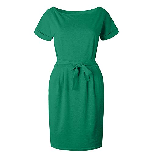 Robe t-shirt verte XXL pour femme la tenue de mi-saison idéale