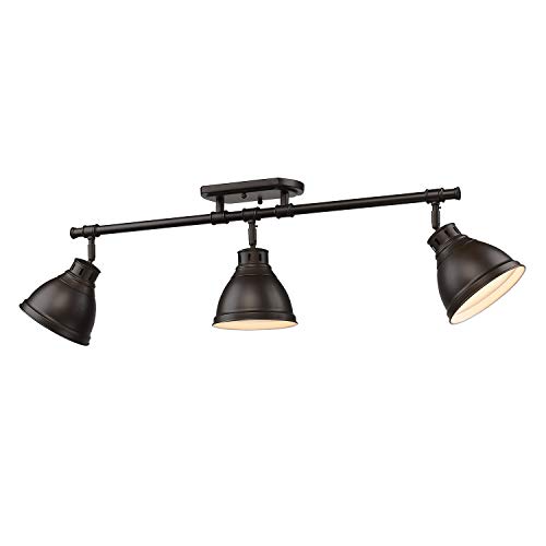 Golden Lighting 3602-3SF RBZ Duncan Semi-Flush, Rubbed Bronze with Rubbed Bronze Shades Golden Lighting 3602-3SF RBZ Duncan Semi-Flush, Rubbed Bronze with Rubbed Bronze Shades
