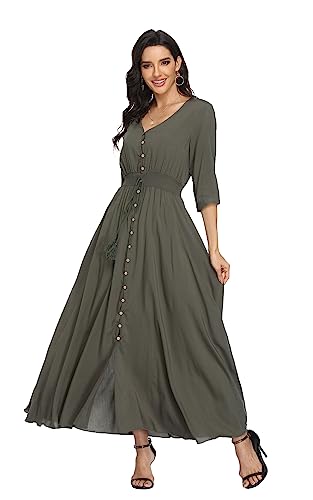 Image of Casual Summer Dresses for Women 2026 Maxi Dress Flowy Bohemian Beach Party