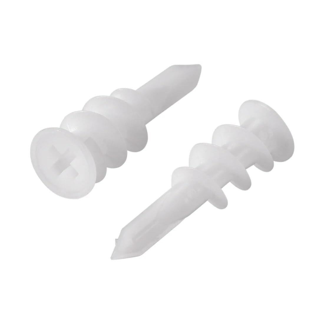Concrete Tube, 25pcs 13mmX42mm Plastic Drywall Hollow Wall Anchors Expansion Pipe White for Home Garden DIY Application