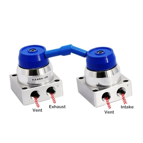 Vanne pneumatique 1/4" K34R6-8D en alliage haute précision - 5