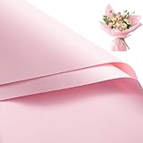 RUSPEPA 20 Sheets Flower Wrapping Paper, Waterproof Floral Bouquet Wrapping Paper, Florist Supplies Packaging for Birthday, Party, Wedding and DIY Crafts - Pink